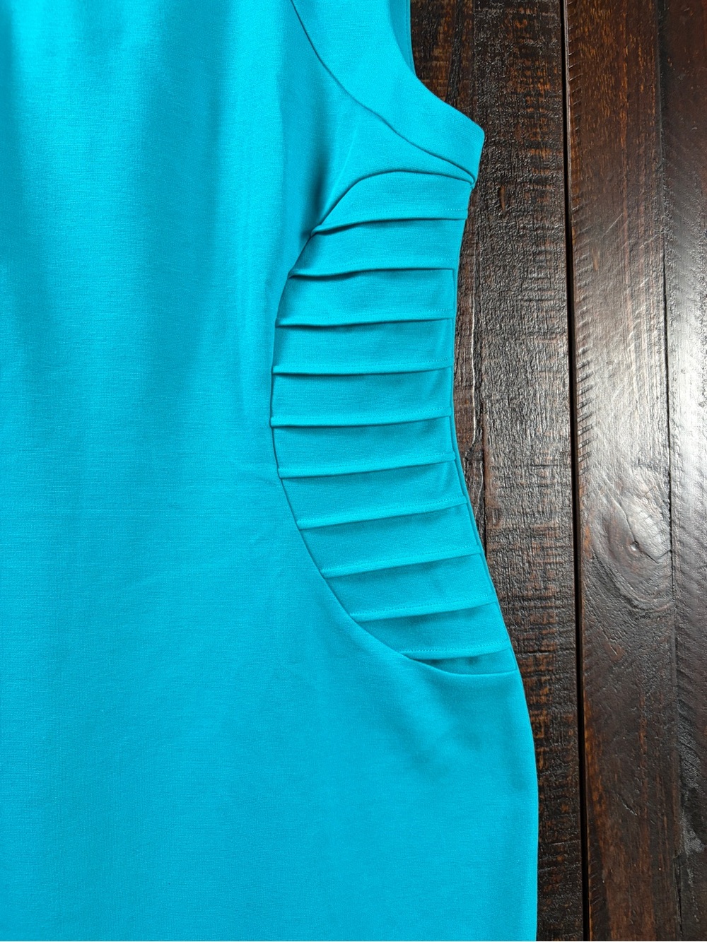 Spense Sleeveless Turquoise Sheath Dress 6 Petite - Picture 4 of 6